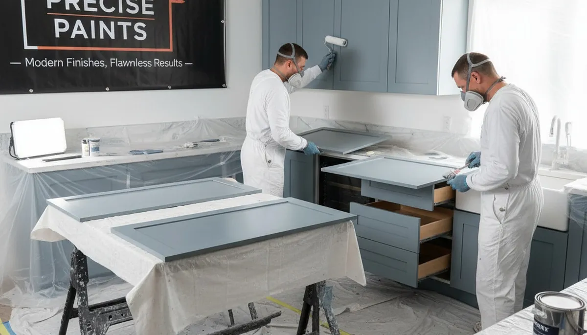 Professional cabinet painting in Ogden, UT by Ogden Paint Pros for durable kitchen finishes