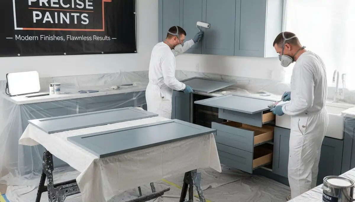 Professional cabinet painting in Ogden, UT by Ogden Paint Pros for durable kitchen finishes