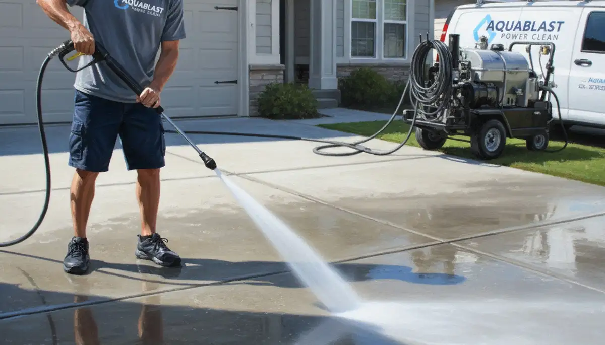 Concrete pressure cleaning service in Ogden, UT for driveways, patios, and walkways