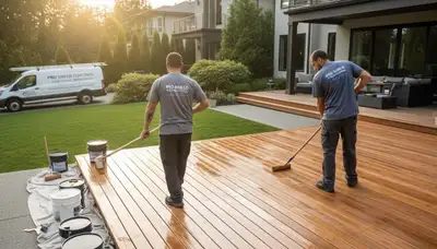Professional deck sealing in Ogden, UT to protect wood decks from sun, snow, and moisture