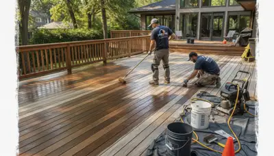 Professional deck staining in Ogden, UT for durable wood protection and mountain climate weather resistance