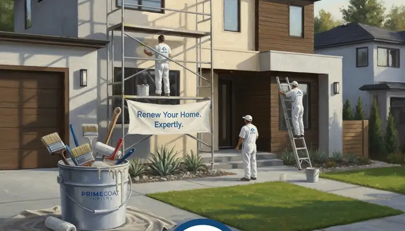 Ogden, UT house painters applying weather-ready exterior paint to a home