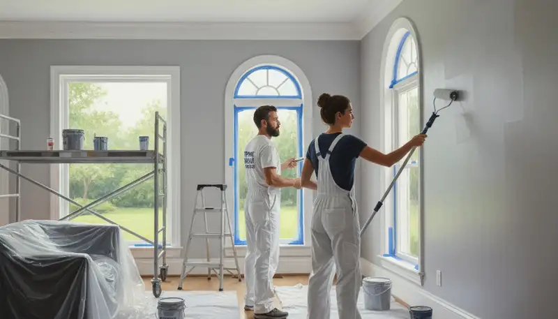 Interior house painting in Ogden, UT by Ogden Paint Pros for professional residential interiors