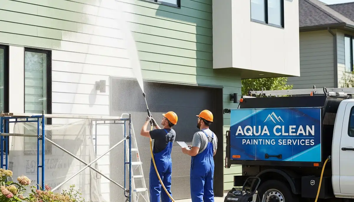 Vinyl siding pressure cleaning service in Ogden, UT restoring curb appeal on a home exterior
